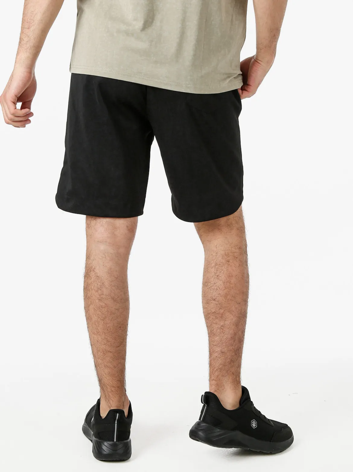 New Mentality Bermuda da uomo con coulisse - nero