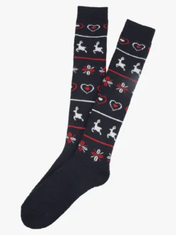 North Pole Calze lunghe da donna in lana di alpaca - blu scuro