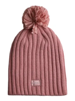 Norway Cappello donna in maglia con pompon - rosa