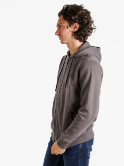 Norway Felpa da uomo con cappuccio e zip - taupe