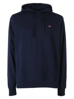 Norway Felpa da uomo con cappuccio in misto cotone - blu scuro