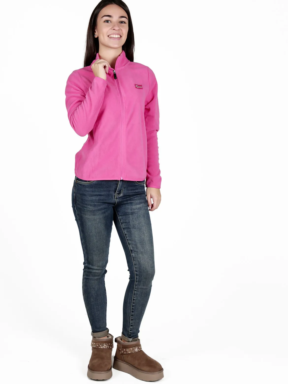Norway Felpa donna in pile full zip