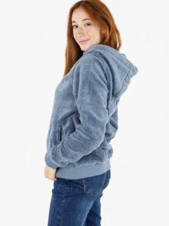 Norway Felpa donna invernale con cappuccio e zip - cielo
