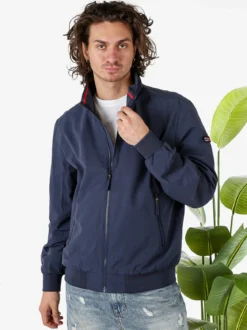 Norway Giacca a vento da uomo con zip - blu scuro