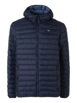 Norway Giubbino da uomo modello 100 grammi con cappuccio e zip - blu scuro