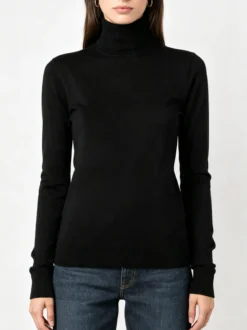Norway Maglia dolcevita donna in tinta unita - nero