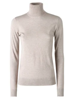 Norway Maglia dolcevita donna in tinta unita - sabbia