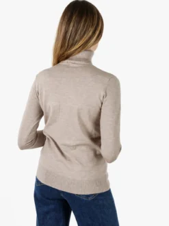 Norway Maglia dolcevita donna in tinta unita - sabbia