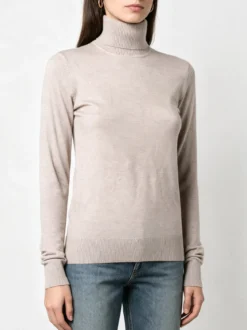 Norway Maglia dolcevita donna in tinta unita - sabbia