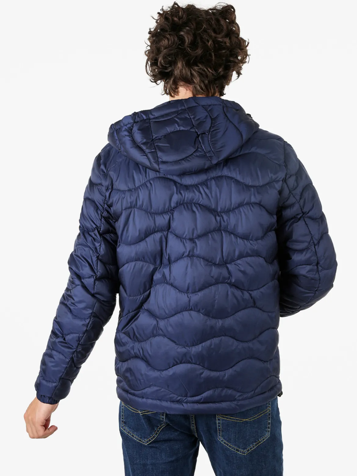 Norway Piumino leggero da uomo con cappuccio e zip - blu scuro