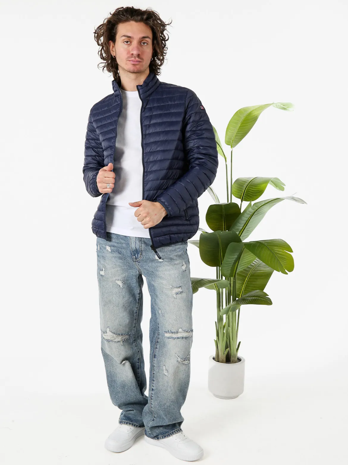 Norway Piumino leggero da uomo con zip - blu scuro