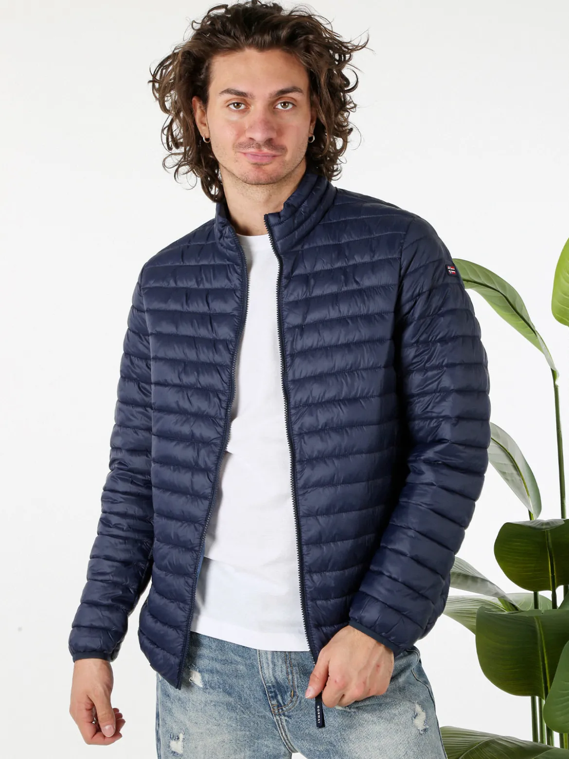 Norway Piumino leggero da uomo con zip - blu scuro