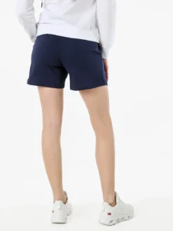 Norway Shorts donna sportivi in cotone con coulisse e logo - blu scuro