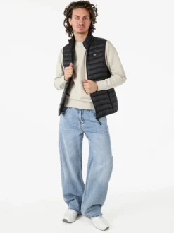 Norway Smanicato imbottito da uomo con zip - nero