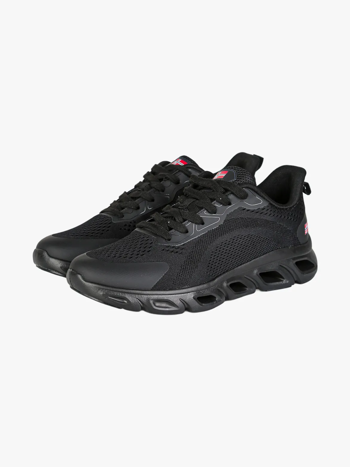 Norway Sneakers da uomo sportive in tessuto - nero