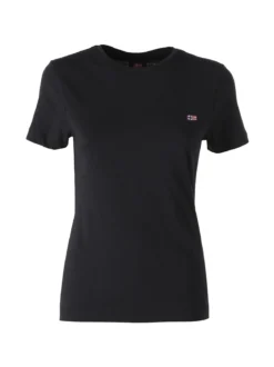 Norway T-shirt donna in cotone con logo - nero