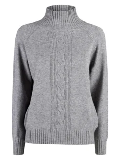Nova Pullover donna con collo alto - grigio
