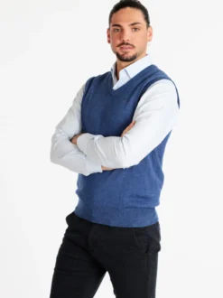 Occhi&Belli Gilet in maglia da uomo in misto cachemire