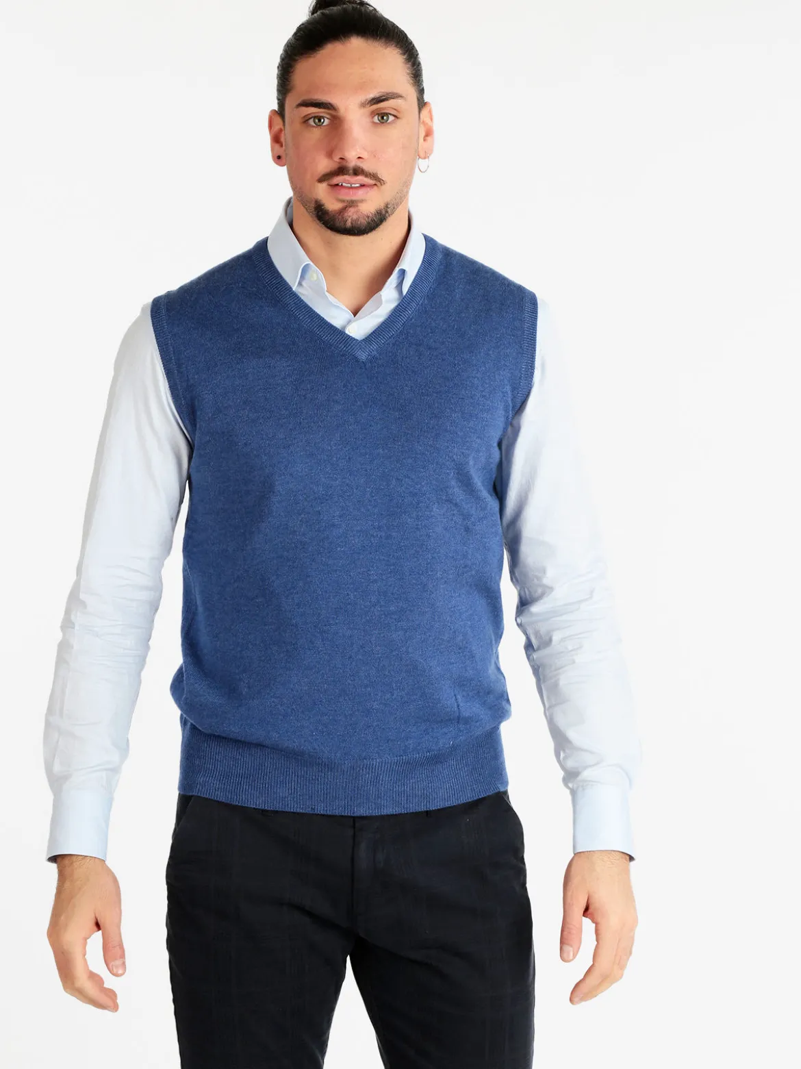Occhi&Belli Gilet in maglia da uomo in misto cachemire