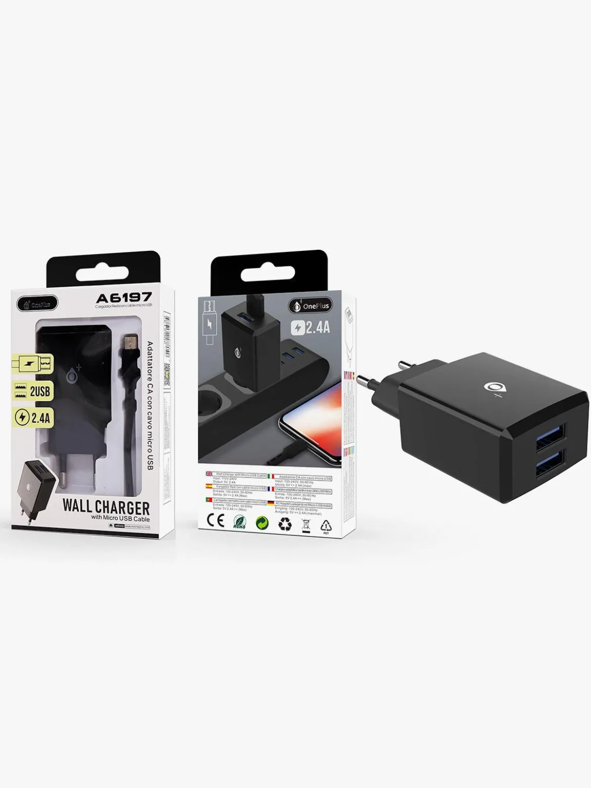 Oneplus Caricabatterie con cavo micro usb