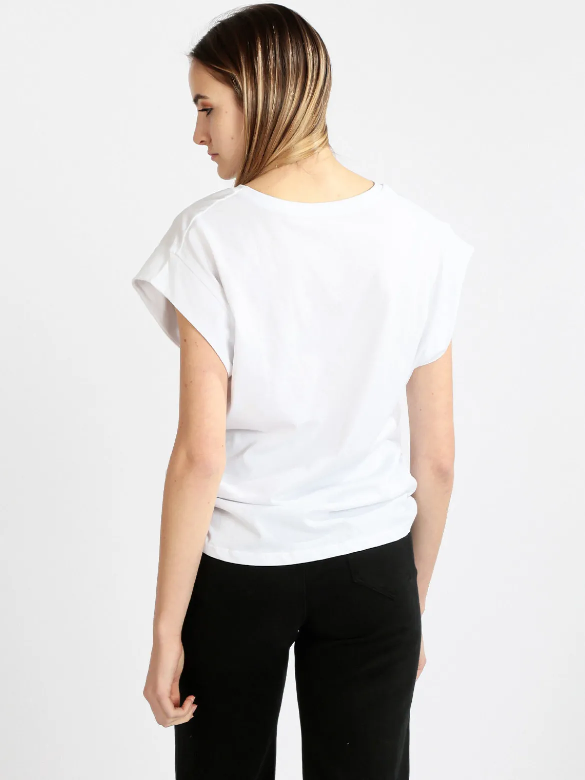 Ootd T-shirt donna oversize con stampa