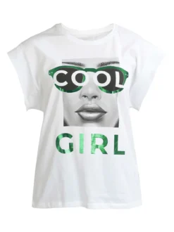 Ootd T-shirt donna oversize con stampa