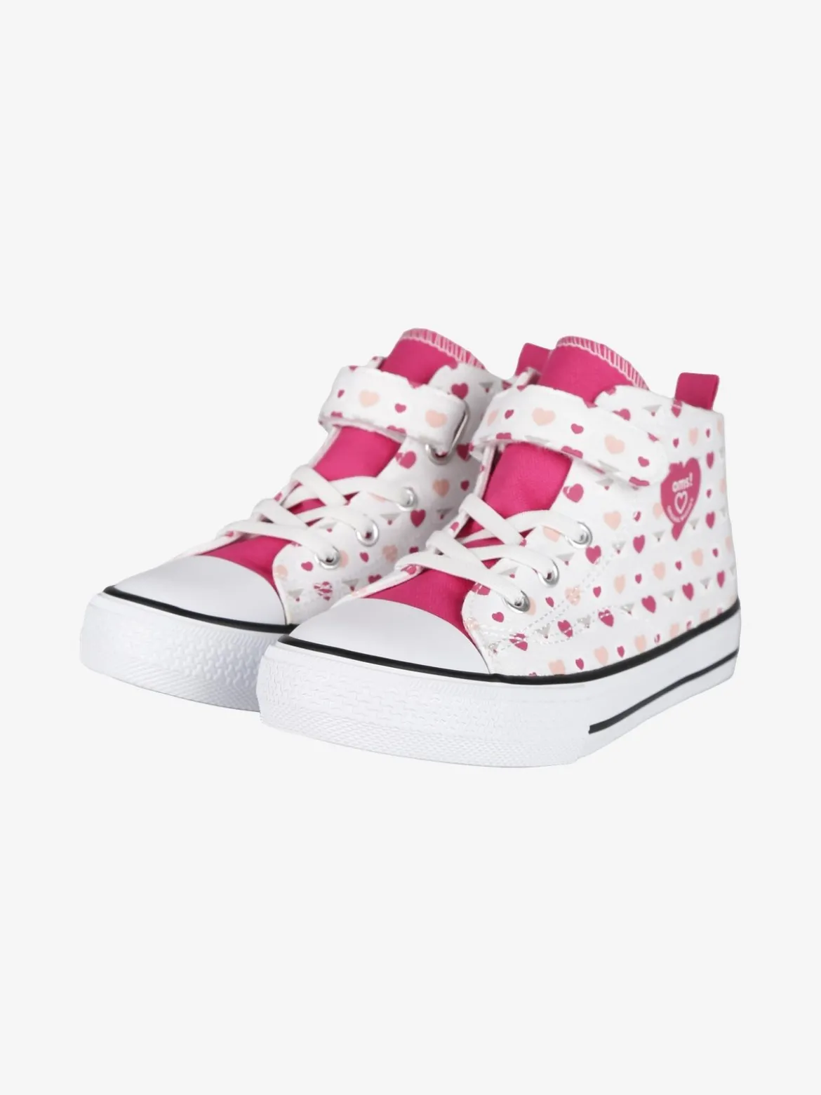 Original Marines Sneakers alte da bambina con cuori e strappo