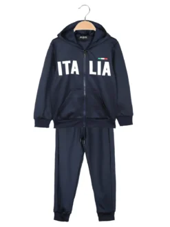 Paris Completo tuta da bambino 2 pezzi con cappuccio e zip