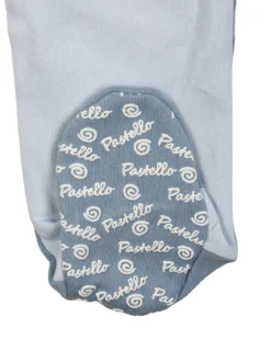 Pastello Pigiama intero da neonato con zip intera - azzurro