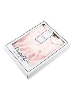 Pastello Tutina in ciniglia da neonati con colletto - rosa