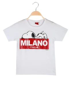 Peanuts T-shirt da bambino in cotone con stampa - bianco
