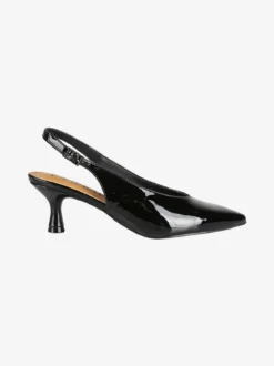 Phard Slingback donna in vernice con tacco a rocchetto - nero