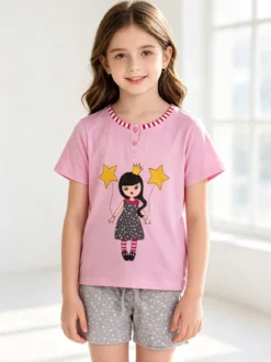 Piccoli Sogni Pigiama corto da bambina in cotone