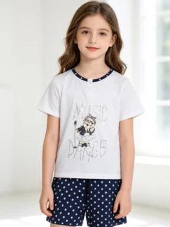 Piccoli Sogni Pigiama corto in cotone da bambina