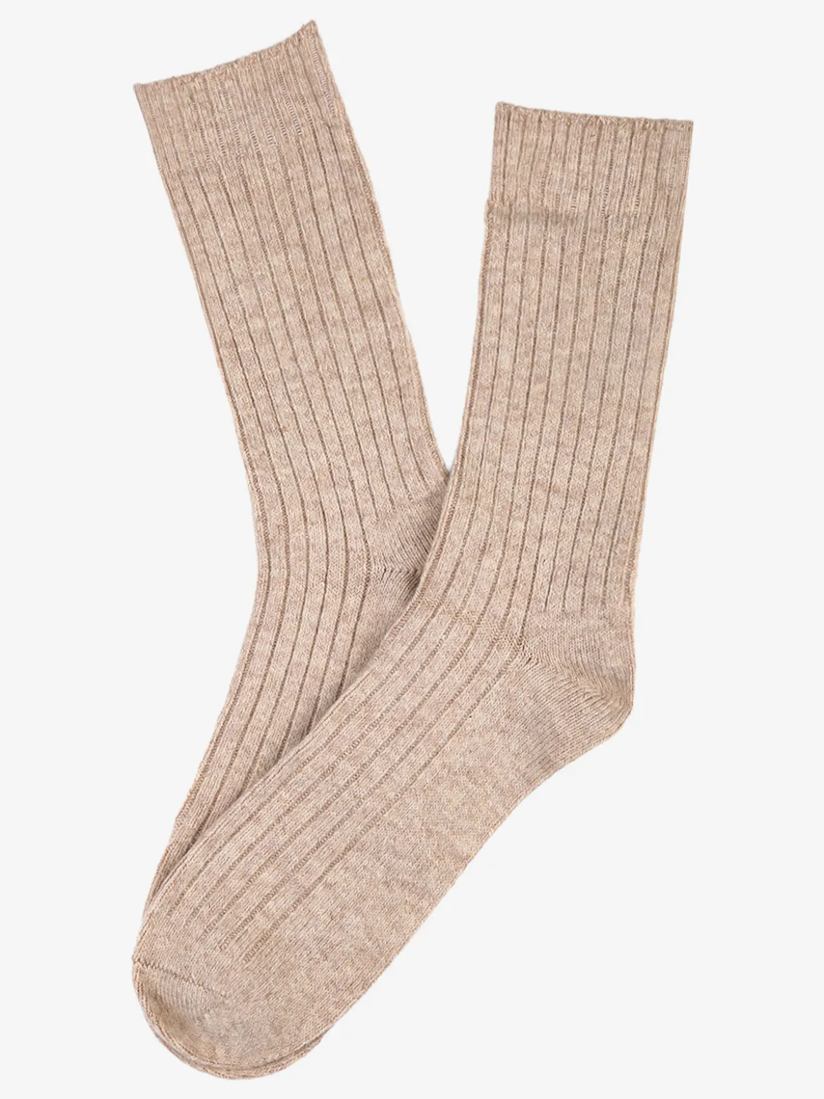 Pierre Cardin Calze corte da uomo in misto lana e cashmere a coste - beige
