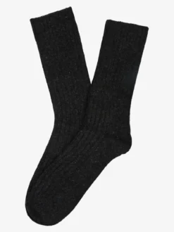 Pierre Cardin Calze corte da uomo in misto lana e cashmere a coste - nero
