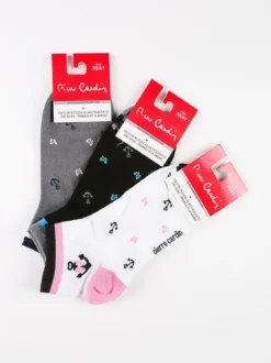 Pierre Cardin Calze corte donna con stampe Confezione 3 paia