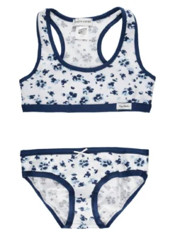 Pierre Cardin Completo intimo bambina a fiori 2 pezzi
