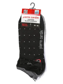 Pierre Cardin Confezione da 5 paia di calze corte da uomo in cotone
