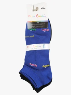 Pierre Cardin Confezione da 3 paia di calze corte da uomo in filo di scozia con disegni