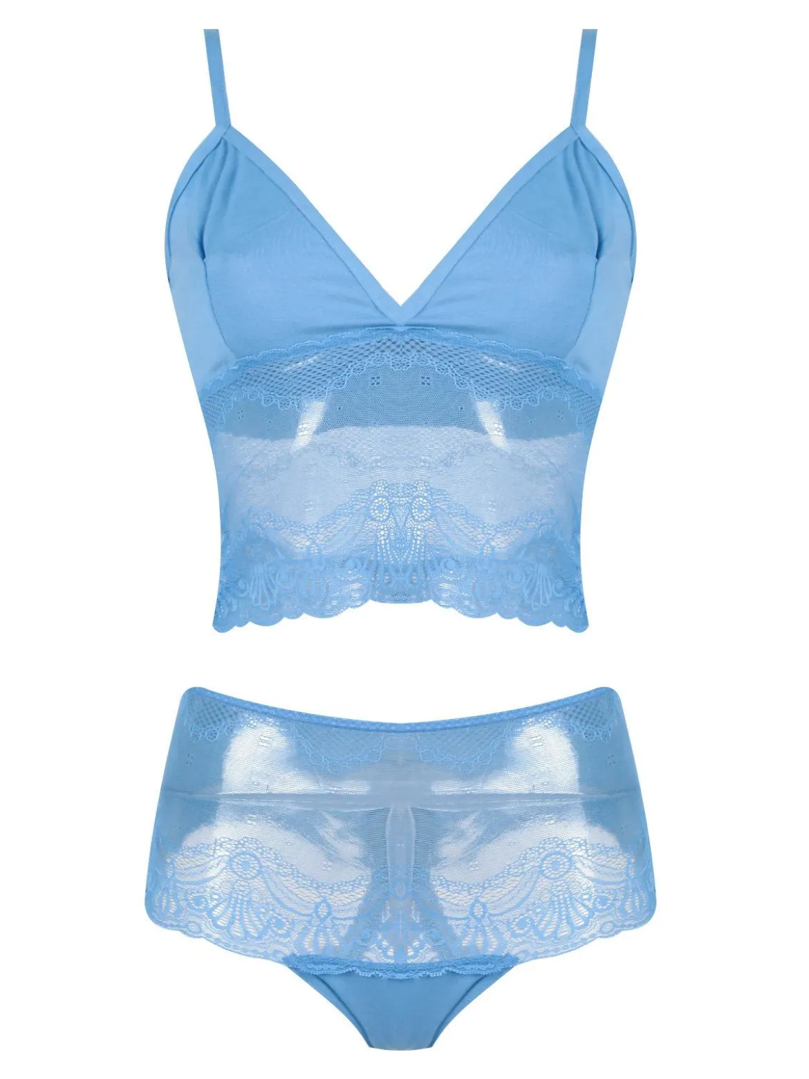 Pierre Cardin Coordinato intimo donna misto cotone con pizzo