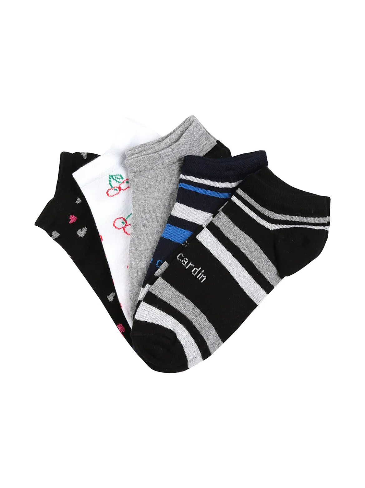 Pierre Cardin 5 Paia di calze corte da donna in cotone