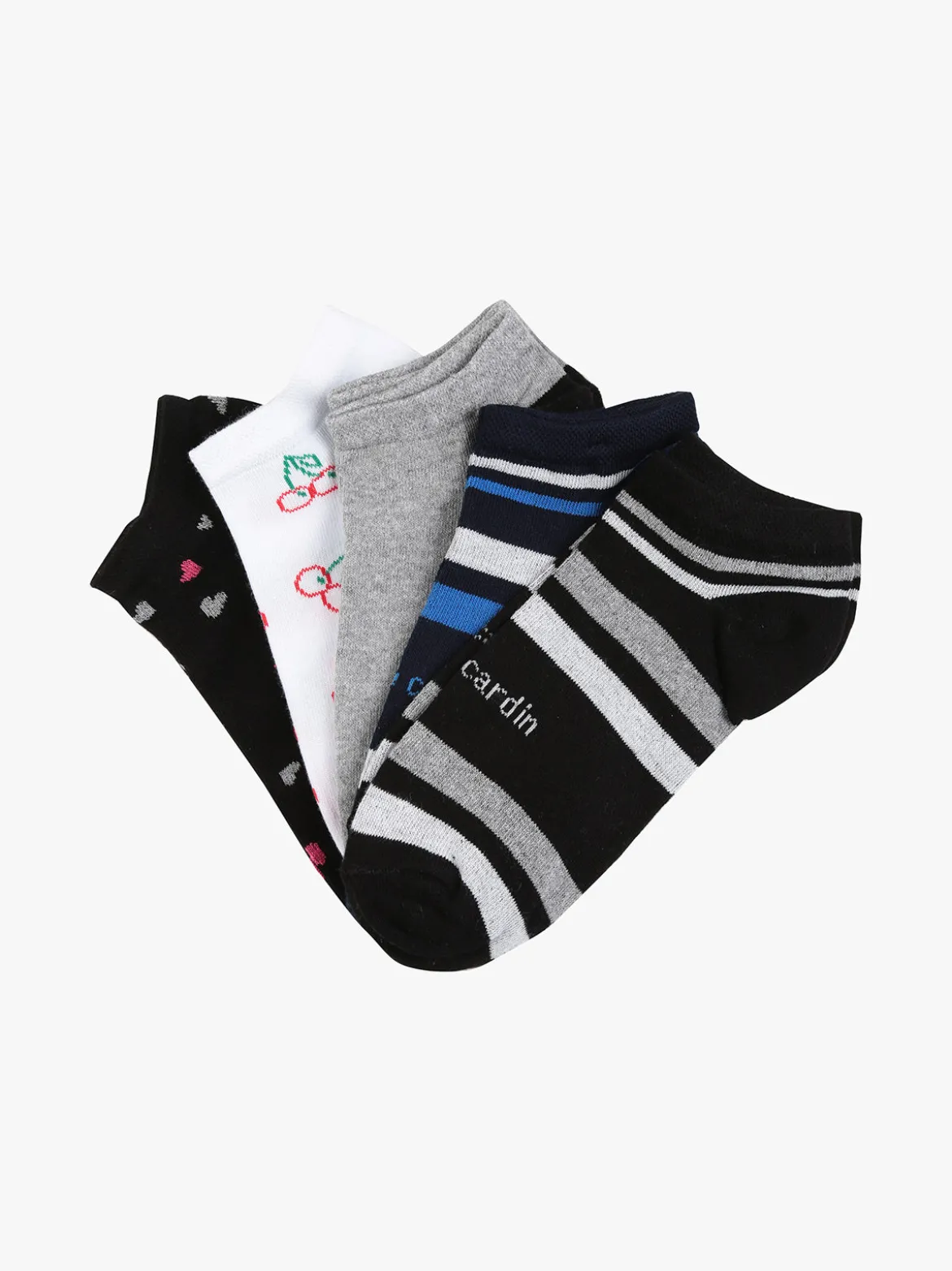 Pierre Cardin 5 Paia di calze corte da donna in cotone