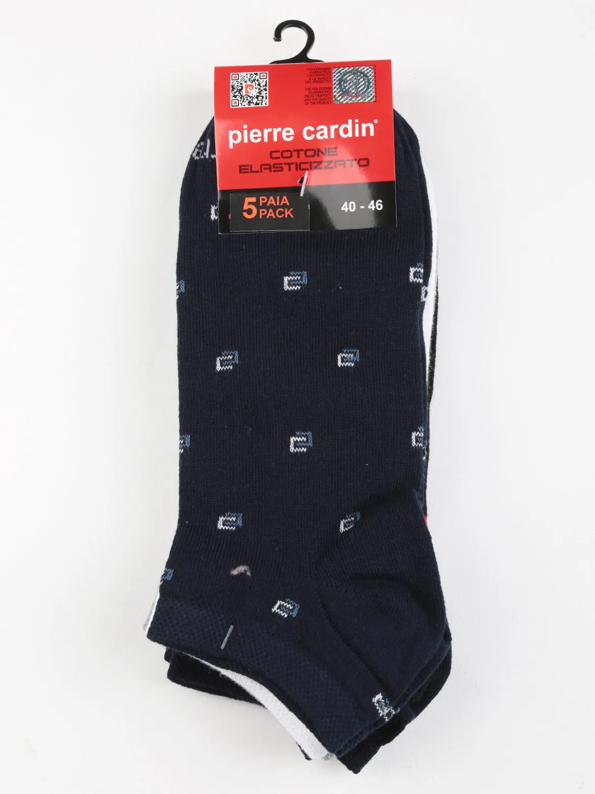 Pierre Cardin 5 Paia di calze corte da uomo in cotone