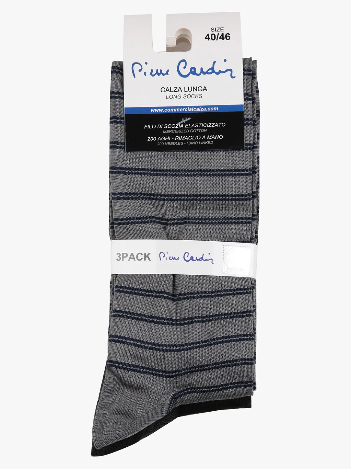 Pierre Cardin 3 Paia di calze lunghe da uomo in filo di scozia