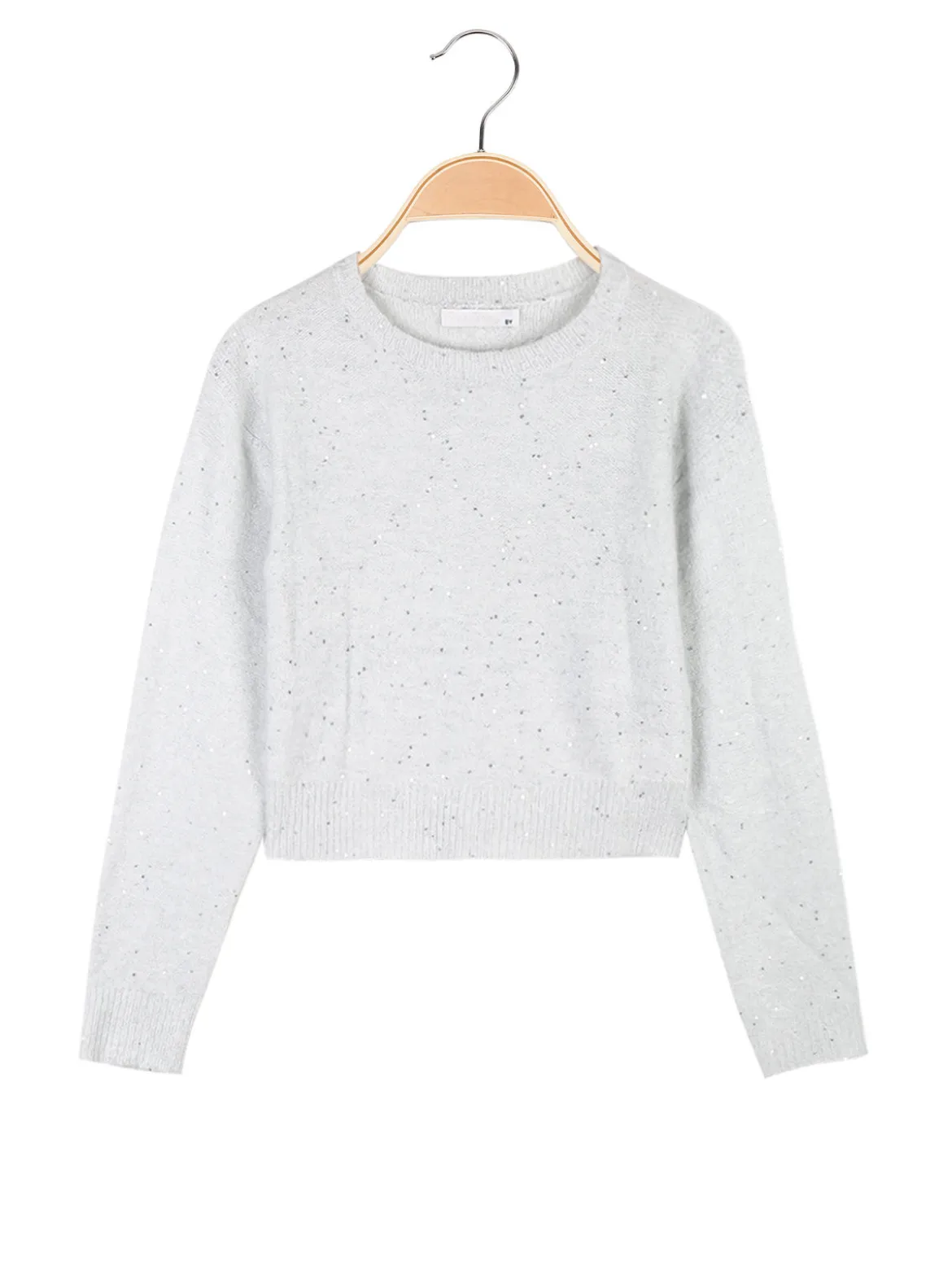 Pink Baby Maglione crop da bambina con paillettes