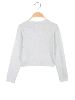 Pink Baby Maglione crop da bambina con paillettes