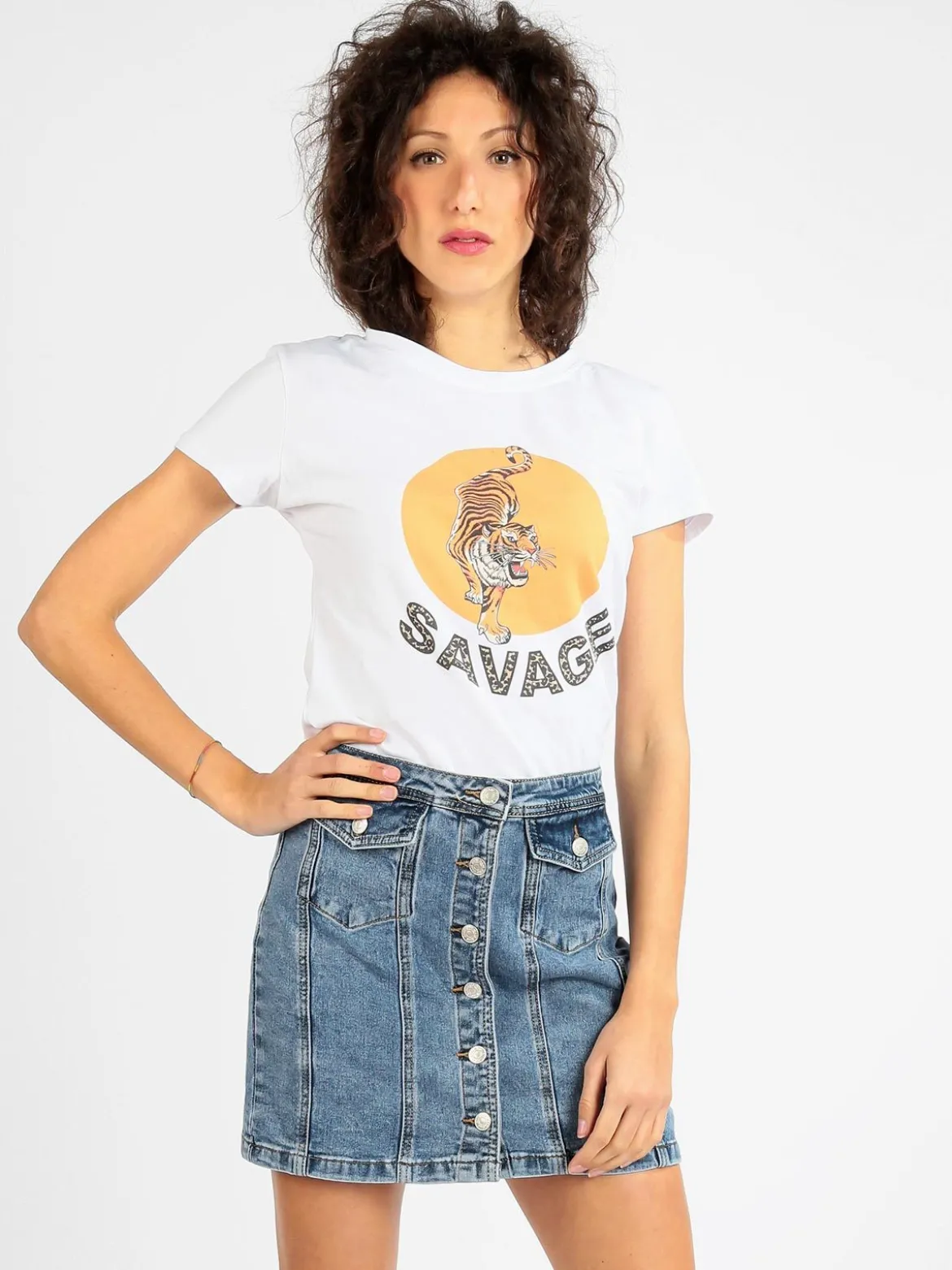 Pink Black T-shirt donna tigre