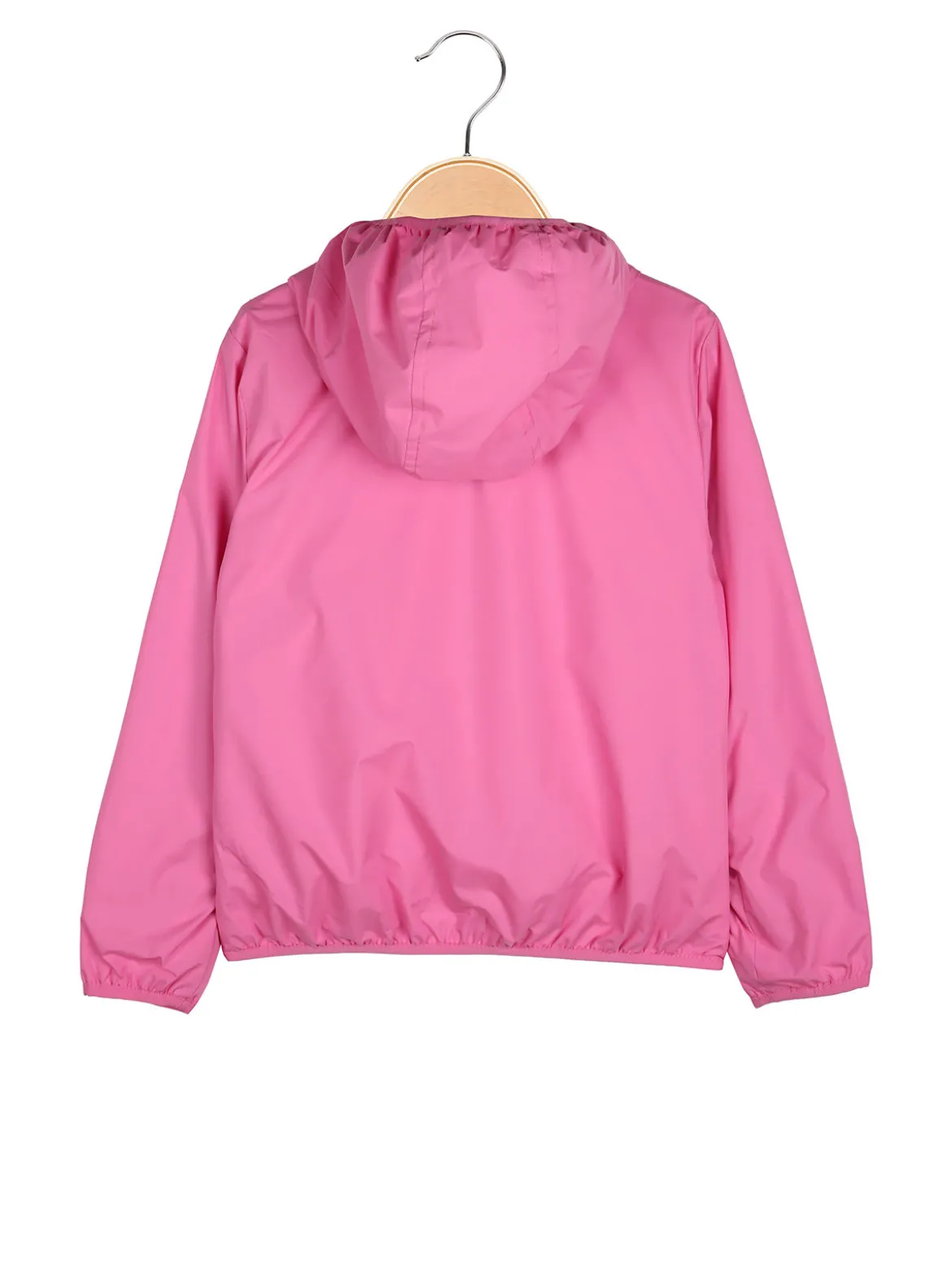 Pink Girl Giacca a vento da bambina doubleface con cappuccio - fucsia