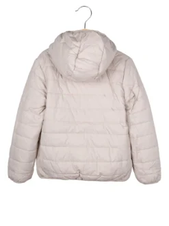 Pink Girl Giubbotto da bambina reversibile con cappuccio - beige